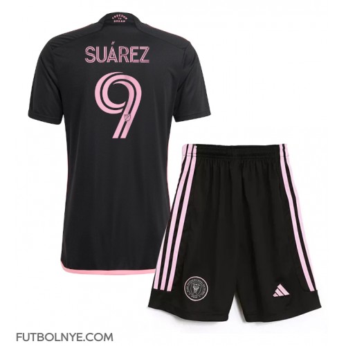 Camiseta Inter Miami Luis Suarez #9 Visitante Equipación para niños 2024-25 manga corta (+ pantalones cortos)